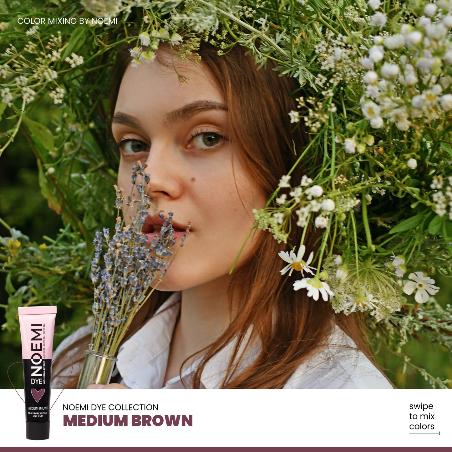 NOEMI Vopsea sprancene & gene Medium Brown, 15 ml