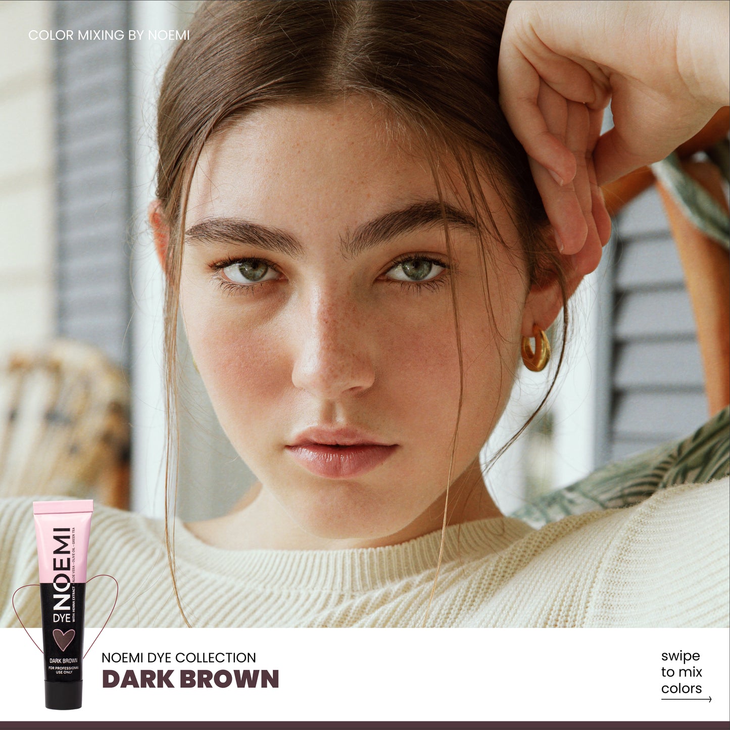 NOEMI Vopsea sprancene & gene Dark Brown, 15 ml