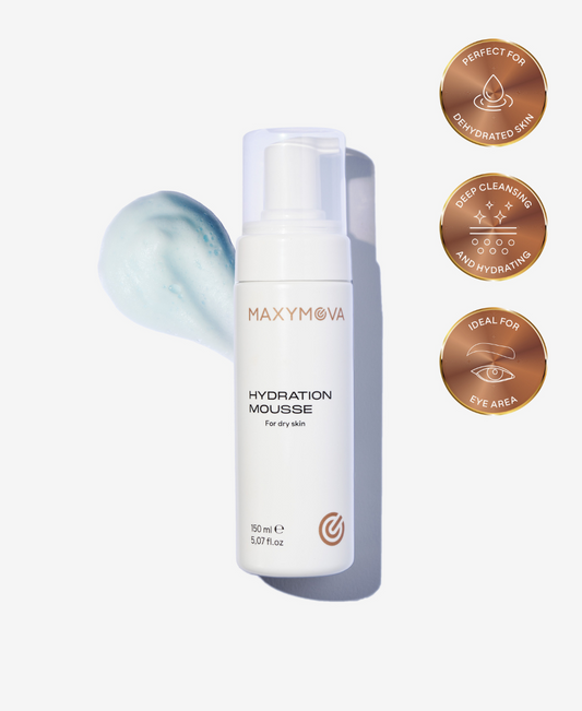 MAXYMOVA Spumă de Curățare Hidratantă cu Aloe Vera Organică și Extract de Trandafir de Ierihon – Pentru Gene, Sprâncene și Față