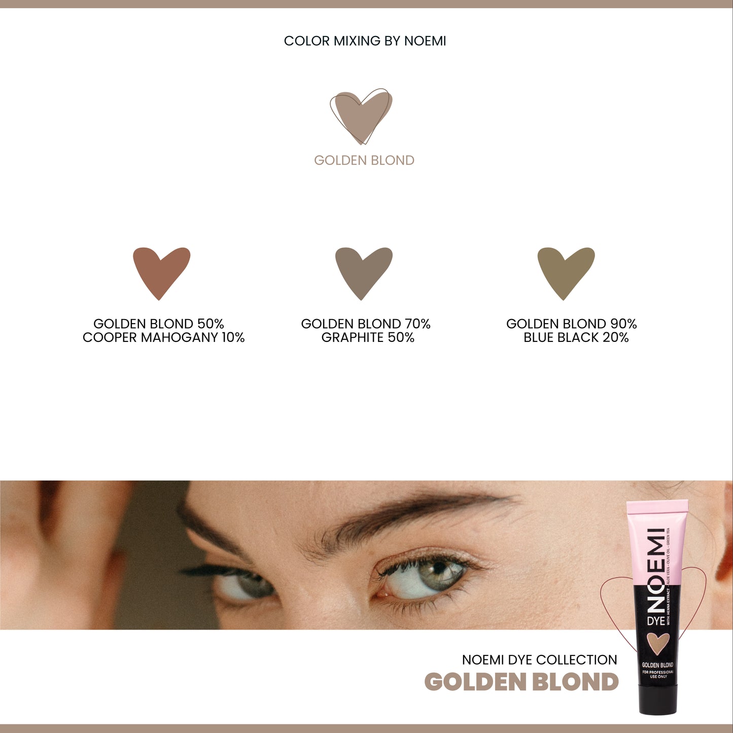 NOEMI Vopsea sprancene & gene Golden Blond, 15 ml