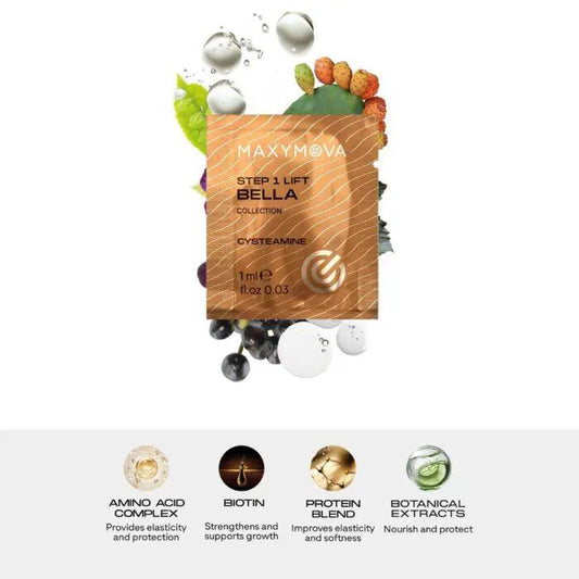 MAXYMOVA ā BELLA COLLECTION STEP 1 LIFT | Solutie laminare gene si sprancene (CYSTEAMINE, 10x1ml)