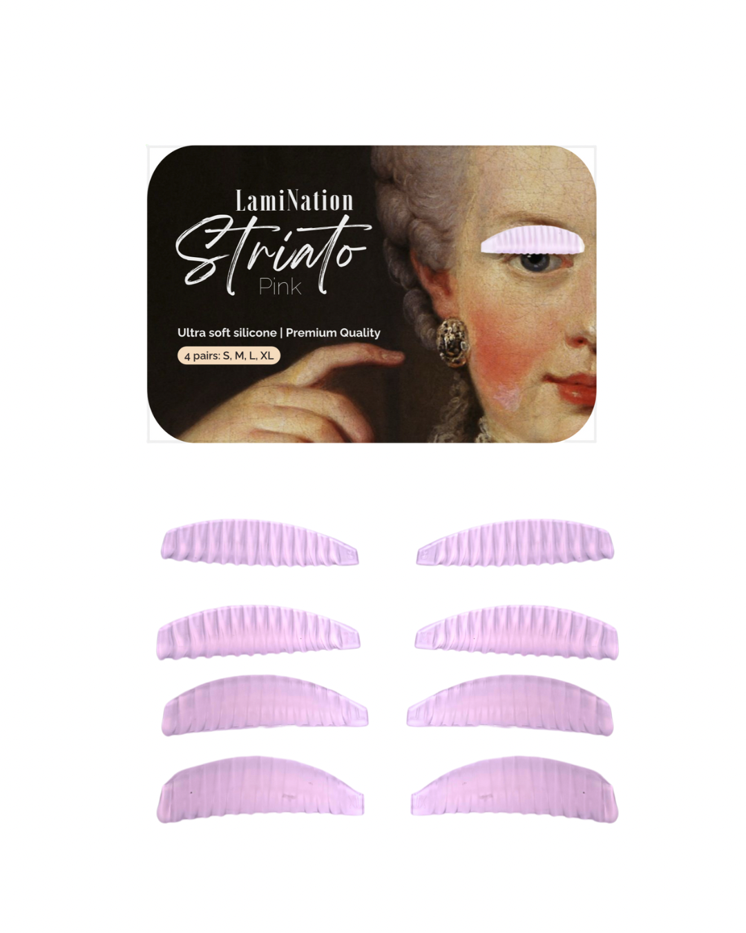 LamiNation Bigudiuri Striato Pink - cu striatii