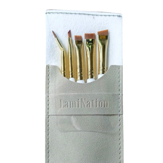 LamiNation Set 5 Pensule Lash&Brow + Husa I