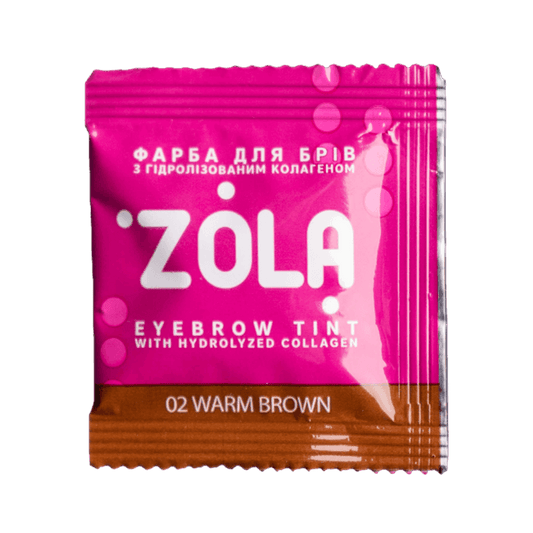 ZOLA Vopsea sprancene 02 Warm Brown ( Plic vopsea 5ml+Oxidant 3%)