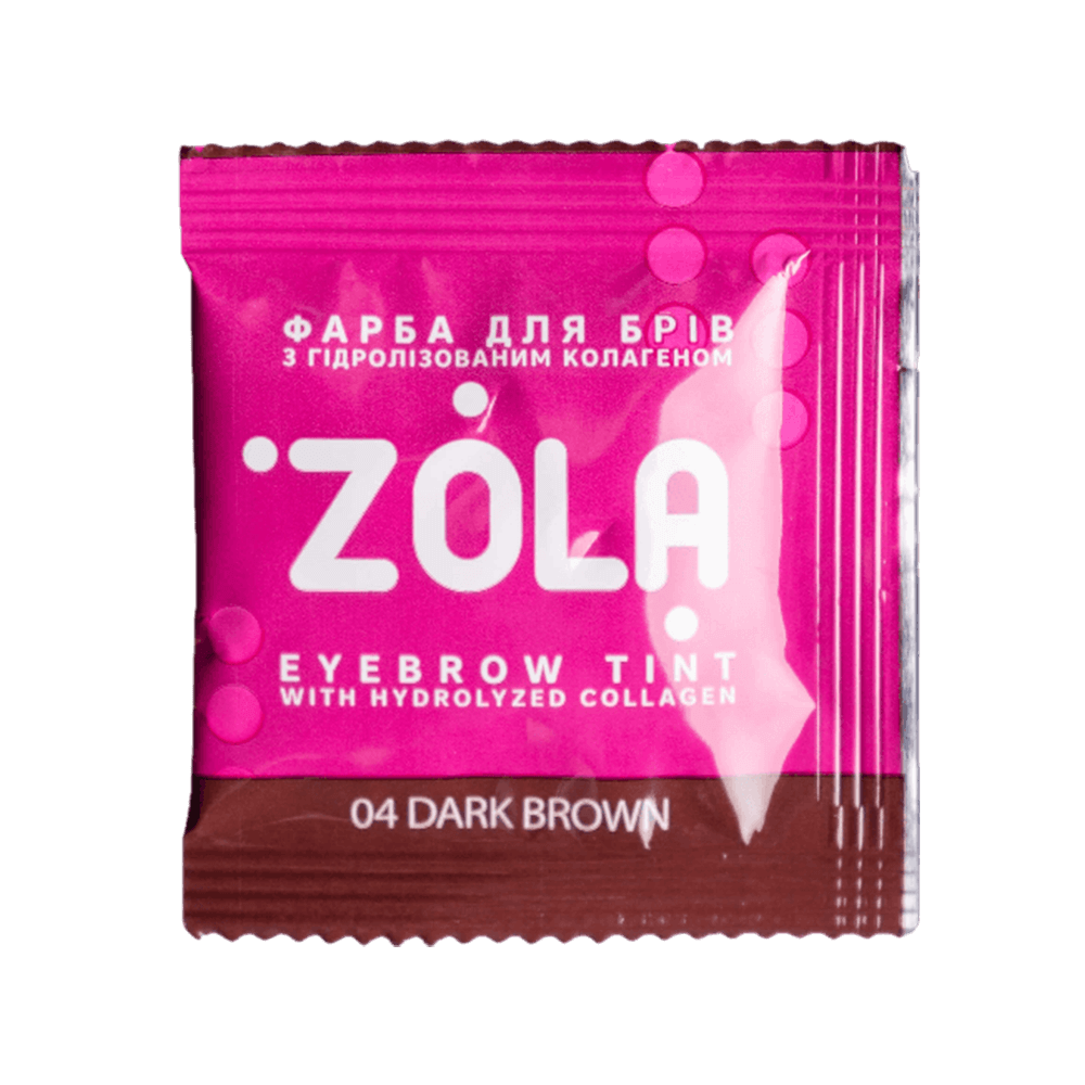 ZOLA Vopsea sprancene 04 Dark Brown ( Plic vopsea 5 ml + Plic oxidant 3% )