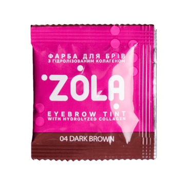 ZOLA Vopsea sprancene 04 Dark Brown ( Plic vopsea 5 ml + Plic oxidant 3% )