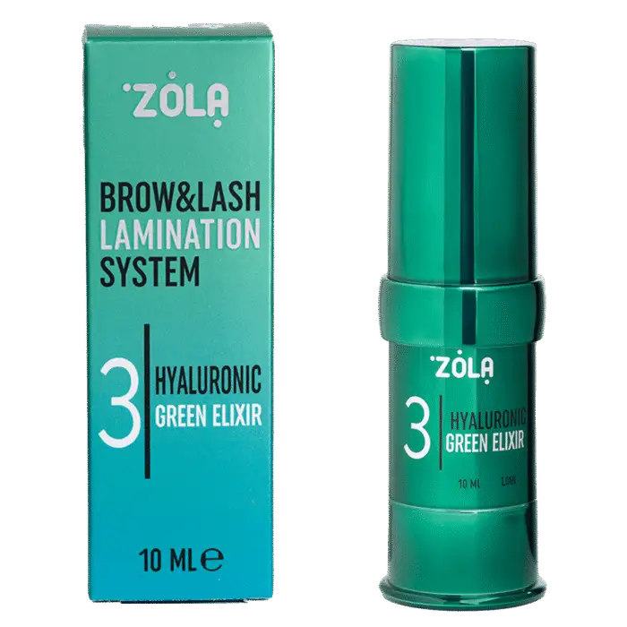 ZOLA – COLOR LAB 3 HYALURONIC GREEN ELIXIR | Solutie hidratare si regenerare sprancene&gene (10ml)