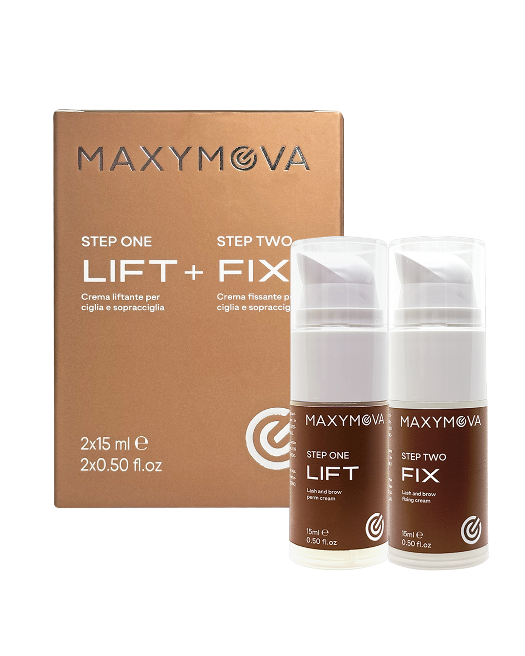 MAXYMOVA Set Laminare gene & sprancene - Pas 1 + Pas 2