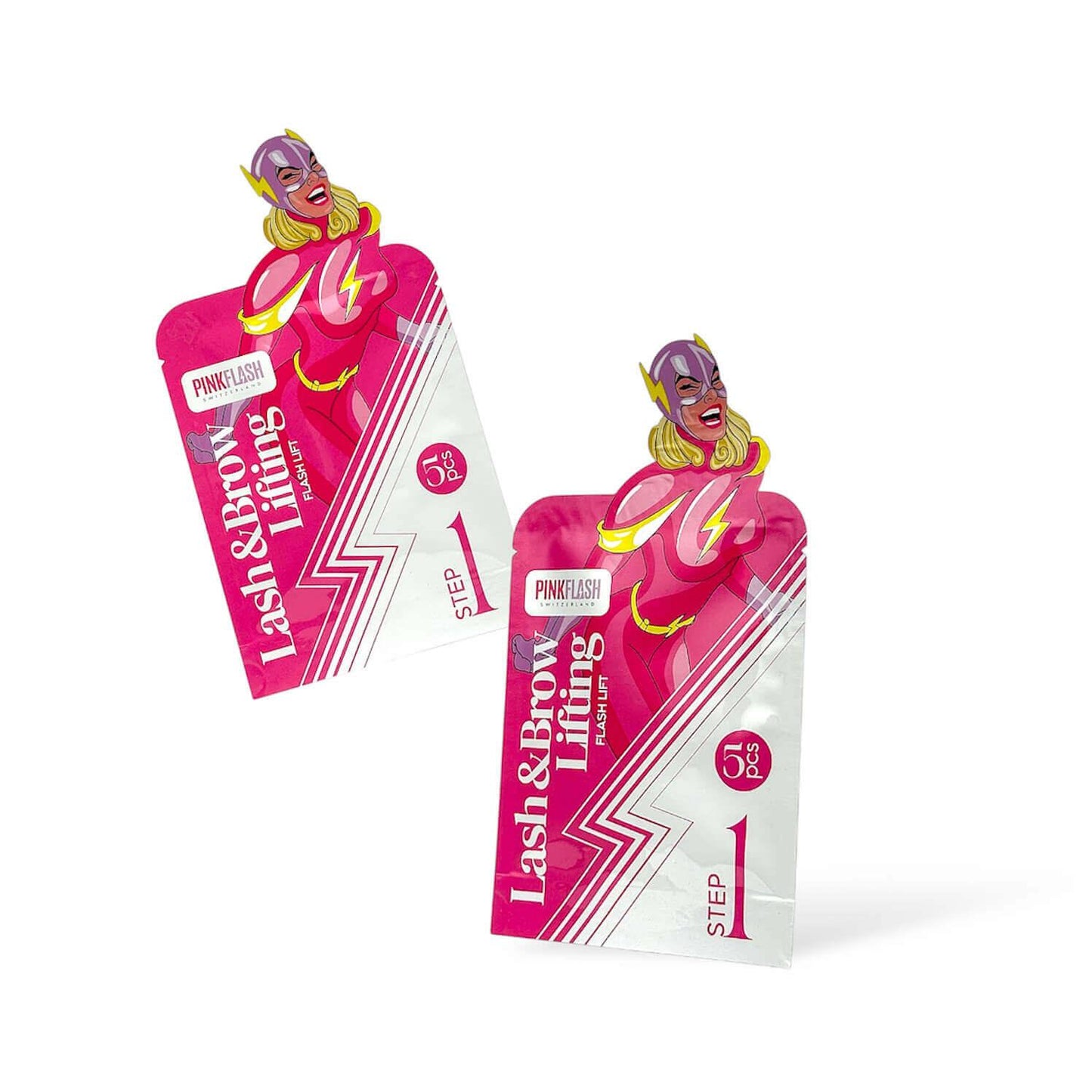 PINK FLASH – FLASH LIFT STEP 1 | Soluție laminare gene & sprâncene | 5 × 1.5ml