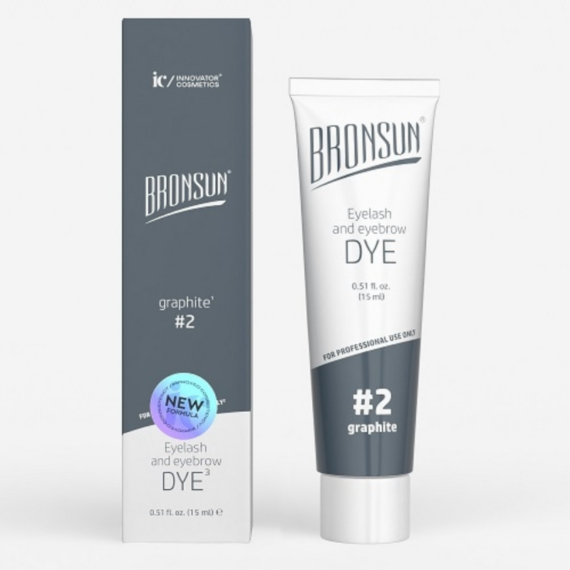 Lichidare de stoc - BRONSUN Vopsea gel gene si sprancene -Graphite 15 ml