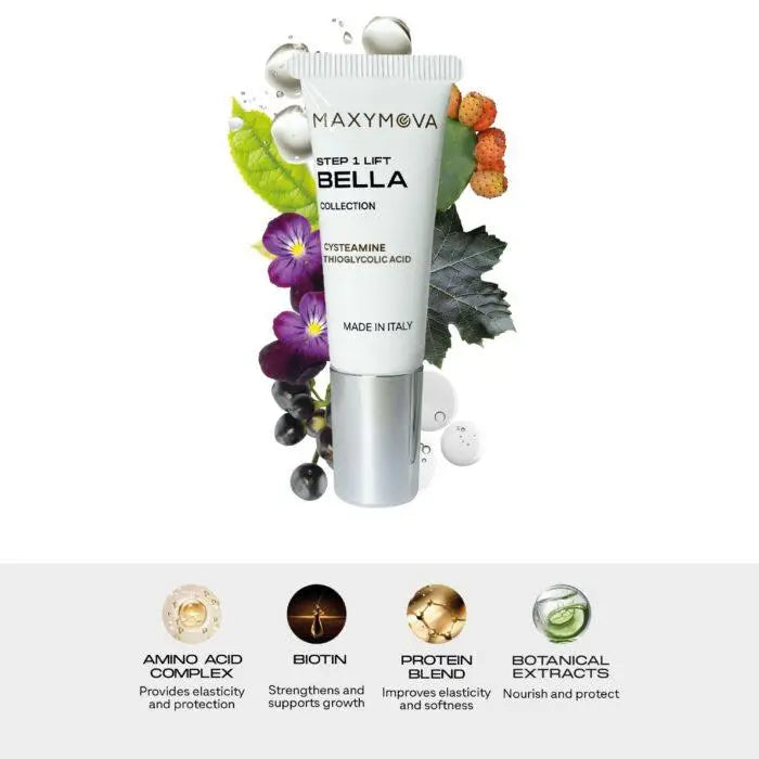 MAXYMOVA – BELLA COLLECTION STEP 1 LIFT | Solutie laminare gene si sprancene (CYSTEAMINE+TGA, 10ml)