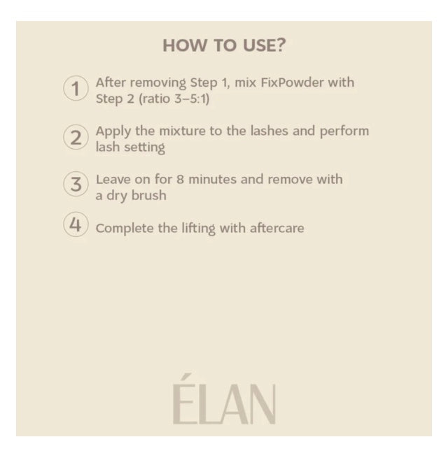 ELAN - FIX POWDER | Pudra Fixativa Pentru Laminarea Genelor