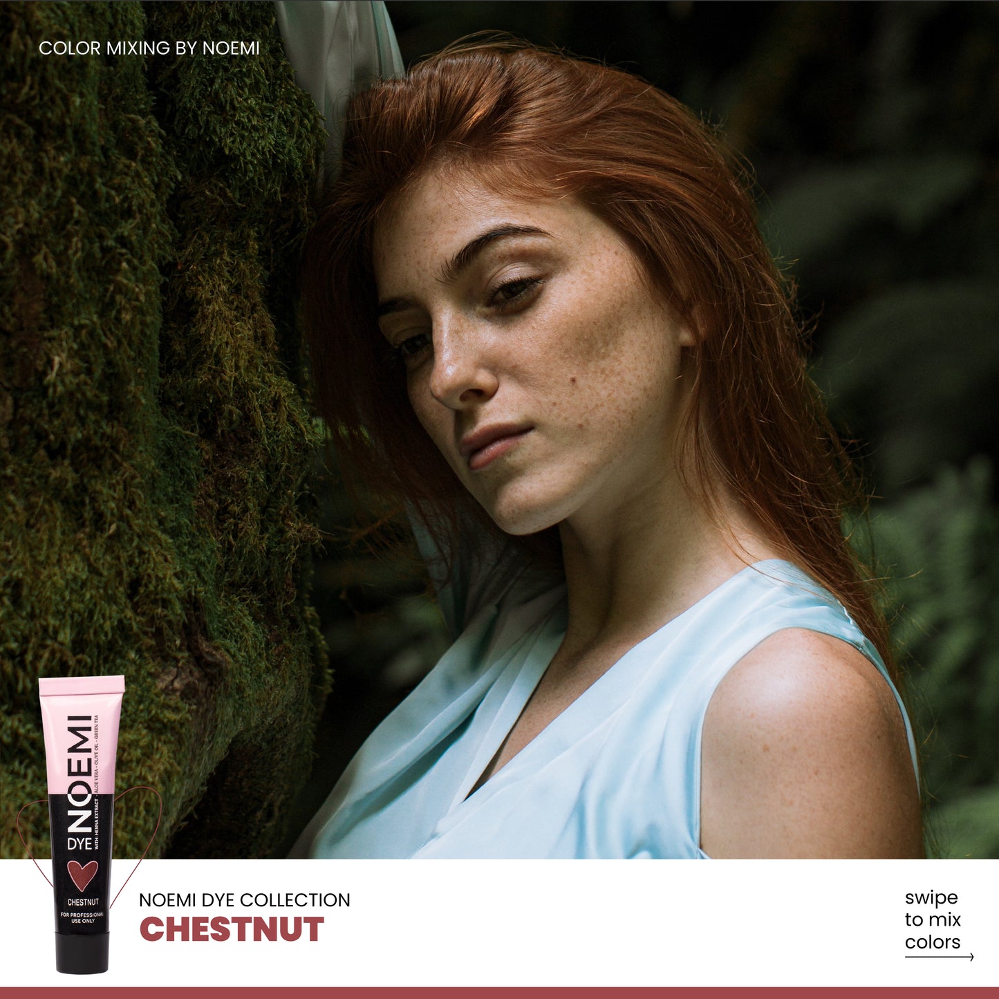 NOEMI Vopsea sprancene & gene Chestnut, 15 ml