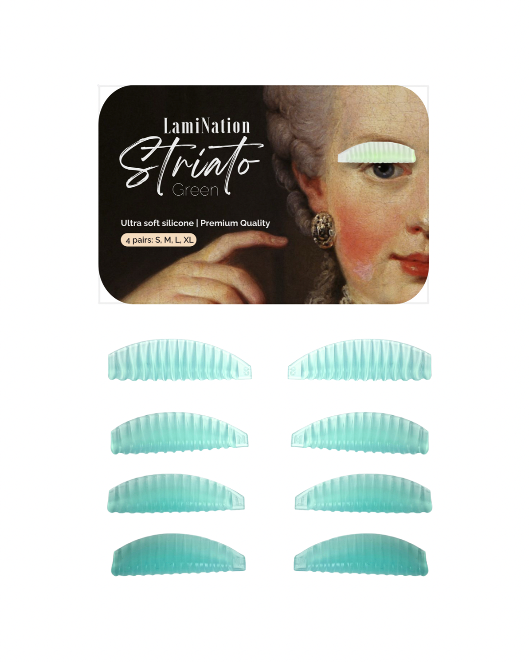 LamiNation Bigudiuri Striato Green - cu striatii