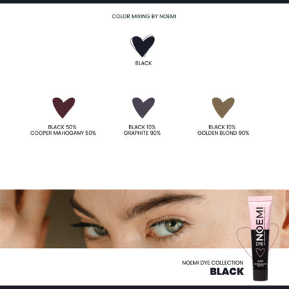 NOEMI Vopsea sprancene & gene Black, 15 ml