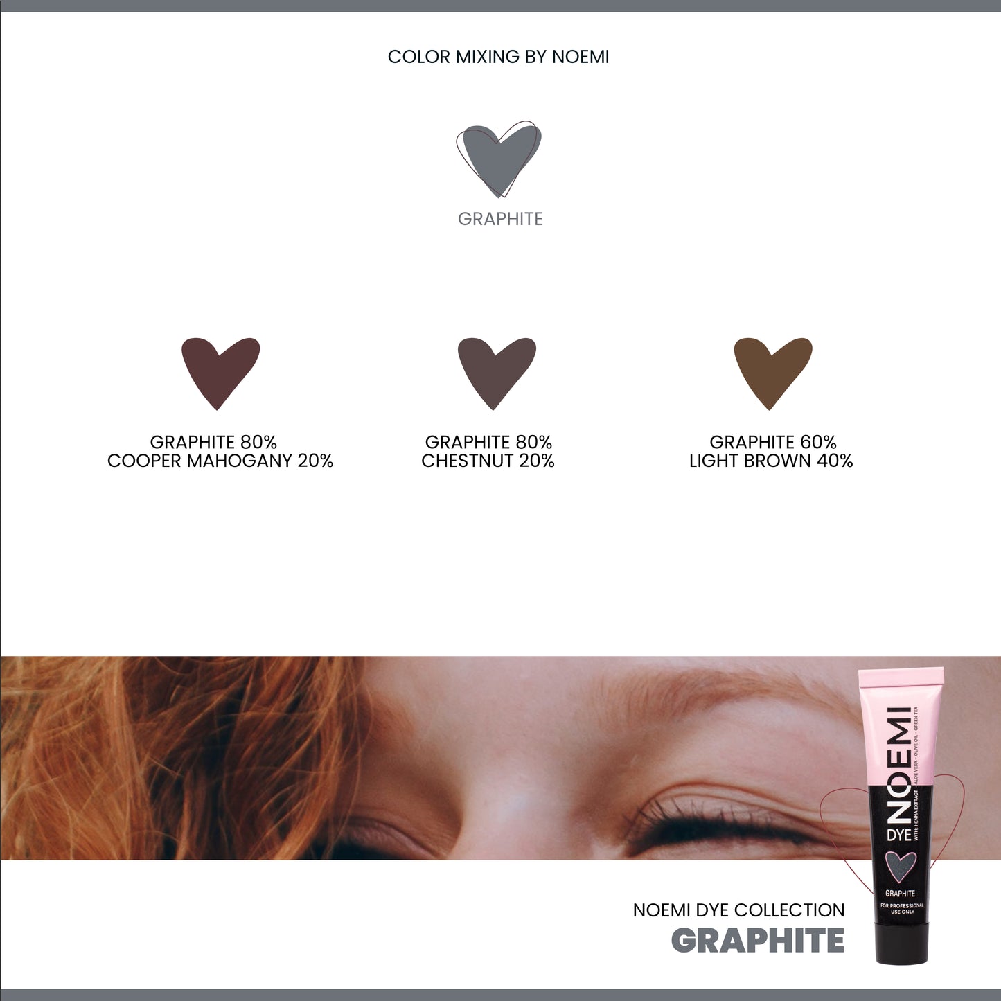 NOEMI Vopsea sprancene & gene Graphite, 15 ml