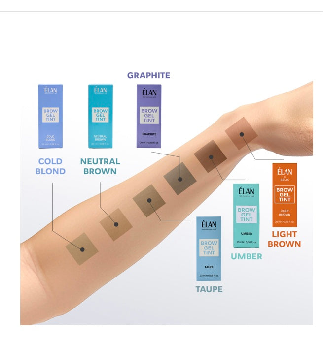 ELAN Set Vopsea Gel pentru Sprancene + Cadou
