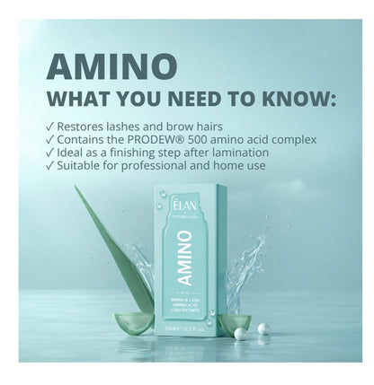 ELAN x OSTAPCHUK | AMINO - Concentrat cu aminoacizi pentru gene și sprâncene (10 ml)