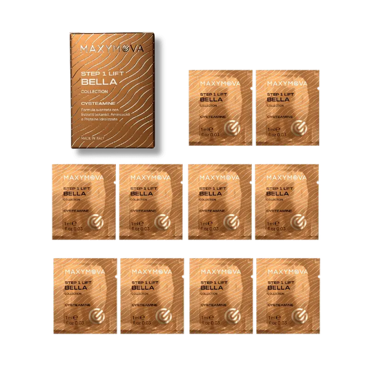 MAXYMOVA – BELLA COLLECTION STEP 1 LIFT | Solutie laminare gene si sprancene (CYSTEAMINE, 10x1ml)