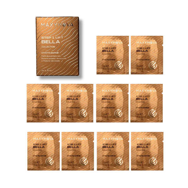 MAXYMOVA – BELLA COLLECTION STEP 1 LIFT | Solutie laminare gene si sprancene (CYSTEAMINE, 10x1ml)