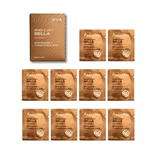 MAXYMOVA – BELLA COLLECTION STEP 1 LIFT | Solutie laminare gene si sprancene (CYSTEAMINE+TGA, 10x1ml)
