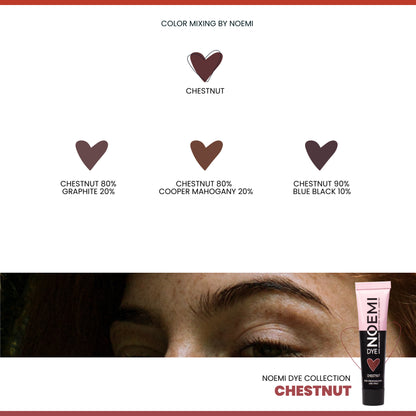 NOEMI Vopsea sprancene & gene Chestnut, 15 ml