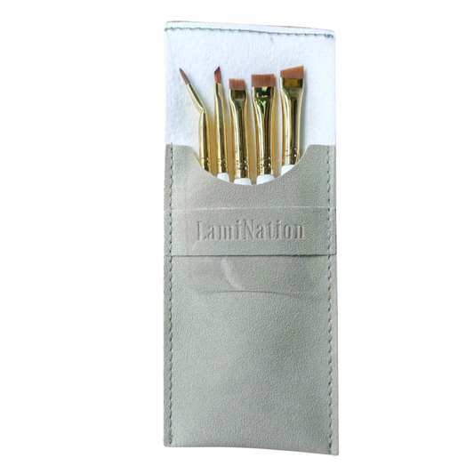 LamiNation Set 5 Pensule Lash&Brow + Husa