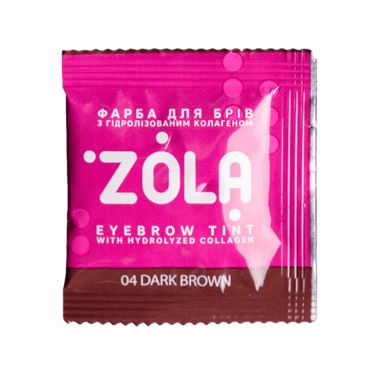 ZOLA Vopsea sprancene 04 Dark Brown ( Plic vopsea 5 ml + Plic oxidant 3% )