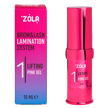 ZOLA Pas 1 LASH & BROW LAMINATION SYSTEM LIFTING PINK GEL | Laminare Gene&Sprancene