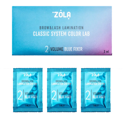 ZOLA – COLOR LAB 2 VOLUME BLUE FIXER | Solutie laminare sprancene&gene (3plicuri x 1ml)