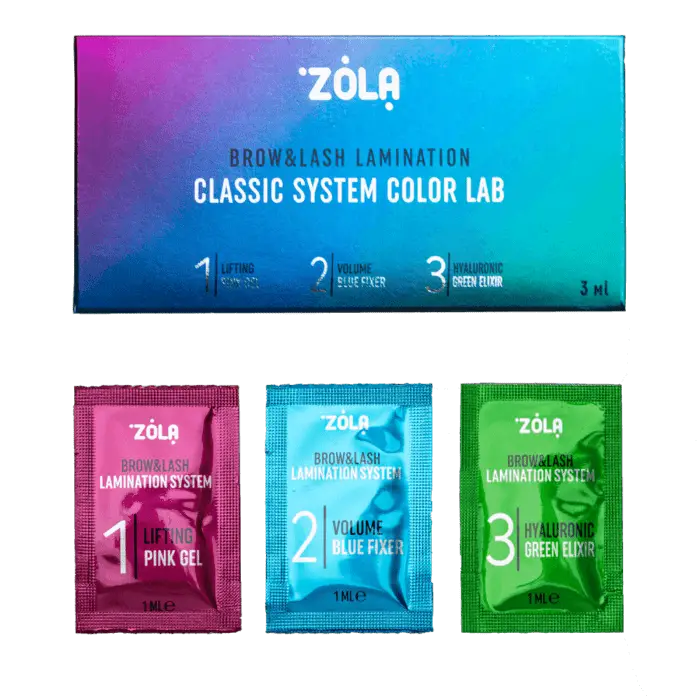 ZOLA – CLASSIC SYSTEM COLOR LAB | Set laminare sprancene&gene (3plicuri x 1ml)