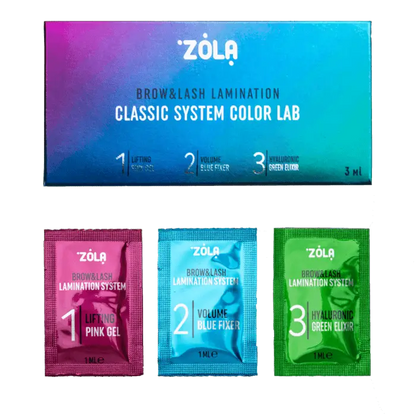 ZOLA – CLASSIC SYSTEM COLOR LAB | Set laminare sprancene&gene (3plicuri x 1ml)