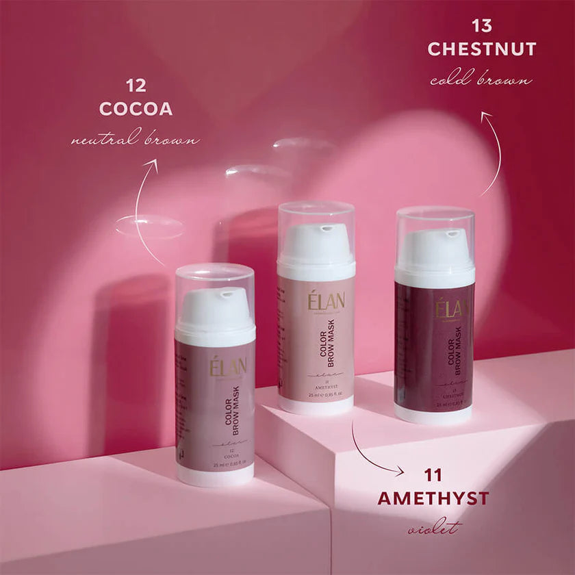 ÉLAN | COLOR BROW MASK 2.0 (2IN1 TONING EYEBROW MASK) – Masca sprancene (13 CHESTNUT)