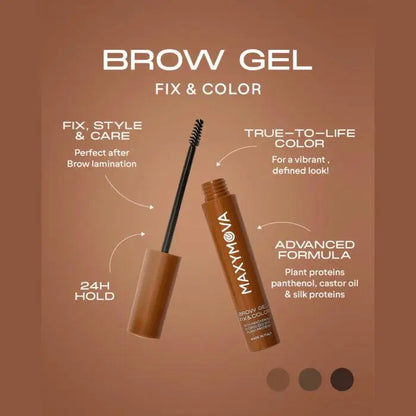 MAXYMOVA – BROW GEL FIX&GO | Gel de fixare pentru sprâncene (Clear) 5ml
