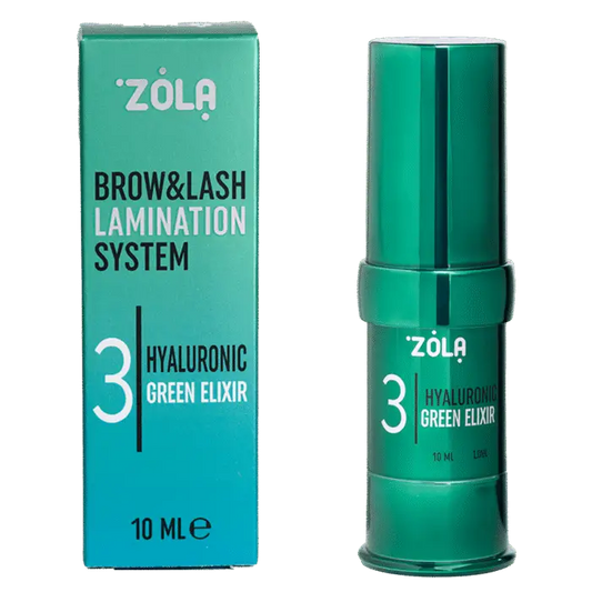 ZOLA – COLOR LAB 3 HYALURONIC GREEN ELIXIR | Solutie hidratare si regenerare sprancene&gene (10ml)