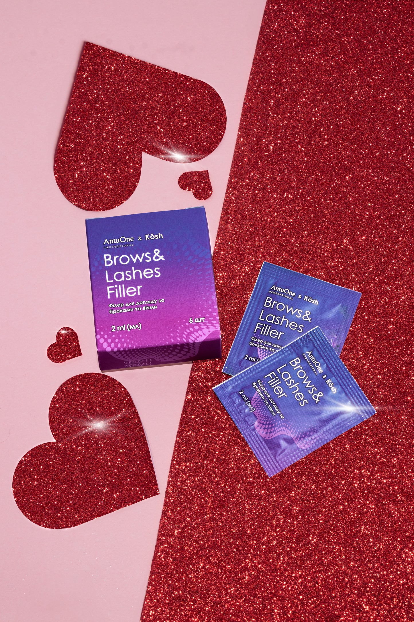 AntuOne & Kosh - Brows & Lashes Filler | Tratament gene&sprancene (6 plicuri x 2ml)