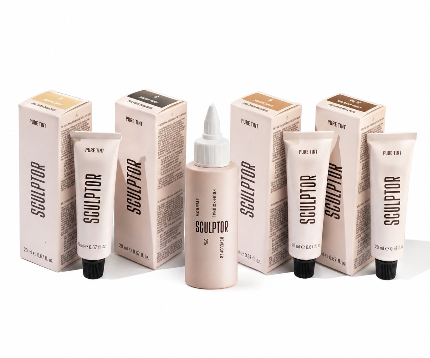 SCULPTOR | Brow Kit - 4 Vopsele + Oxidant 3%