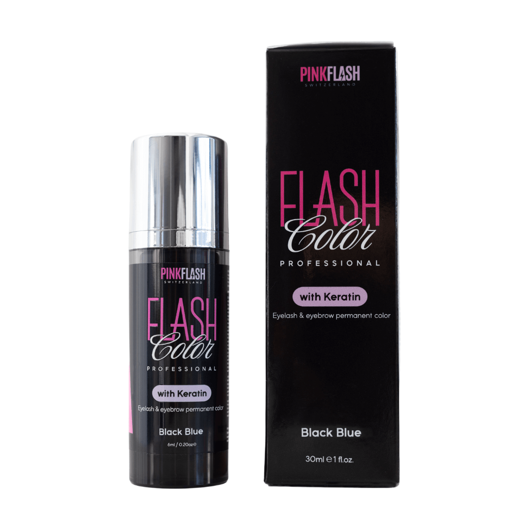PINK FLASH – Vopsea 2in1 pentru gene și sprâncene cu Keratina | BLACK BLUE