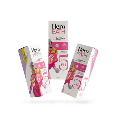 PINK FLASH – HERO BATH | Spumă curățare gene și sprâncene, 150 ml