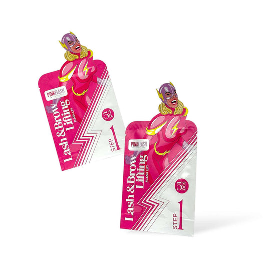 PINK FLASH – FLASH LIFT STEP 1 | Soluție laminare gene & sprâncene | 5 × 1.5ml