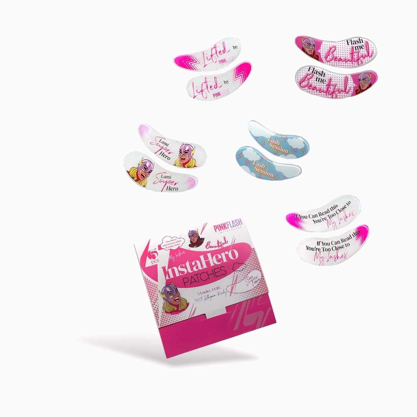 PINK FLASH – INSTAHERO PATCHES | 5 Perechi