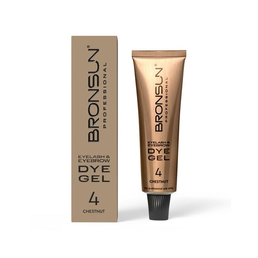 BRONSUN Vopsea gel gene si sprancene - Chestnut 15 ml
