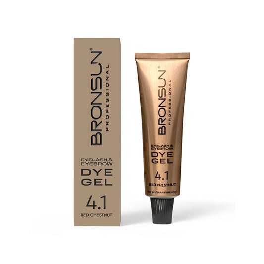 BRONSUN Vopsea gel gene si sprancene -Red Chestnut 15 ml