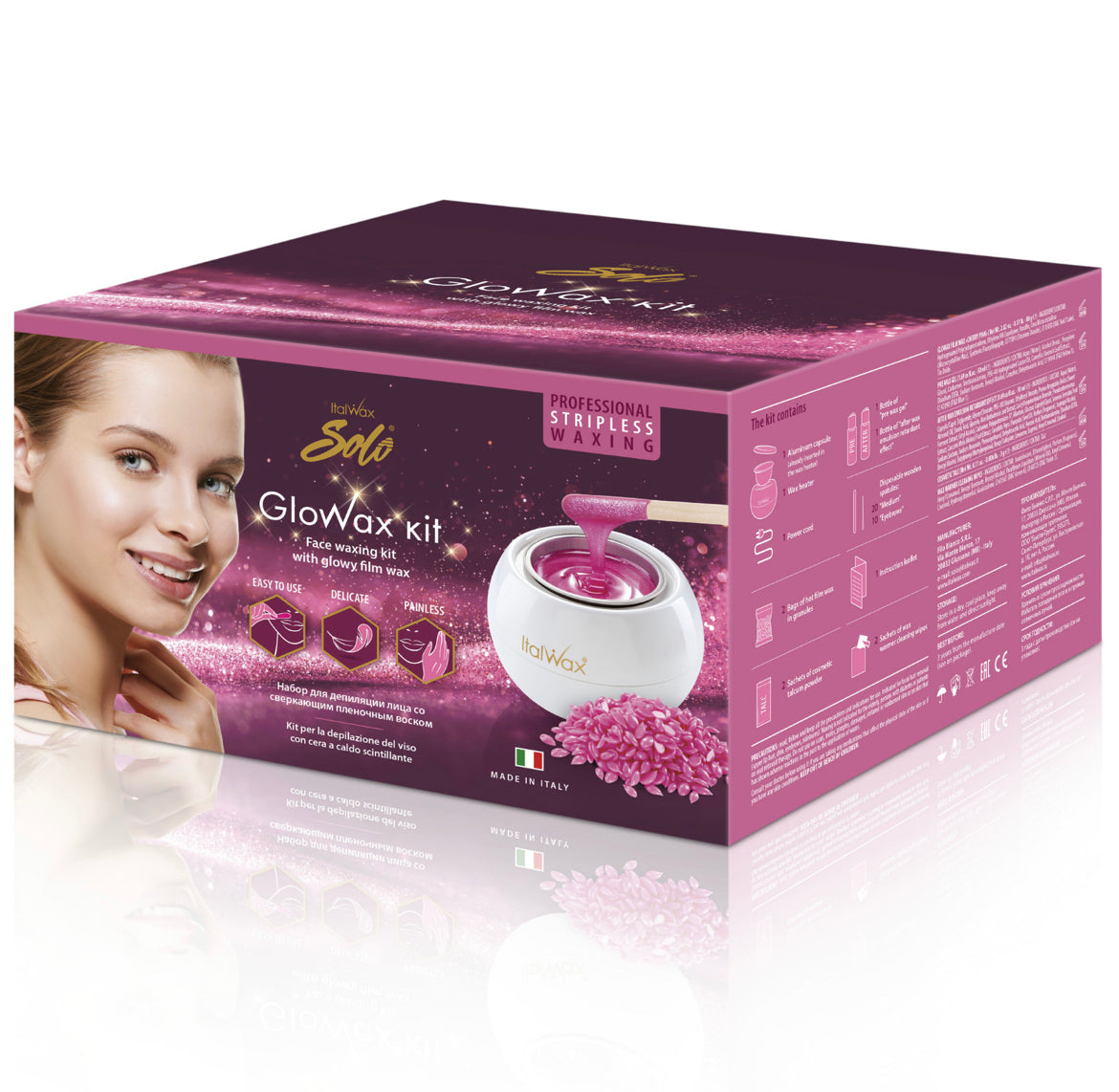 ITALWAX - GloWax KIT complet pentru epilare - 11 Accesorii
